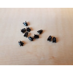 Motif badge and front letter clips (10)